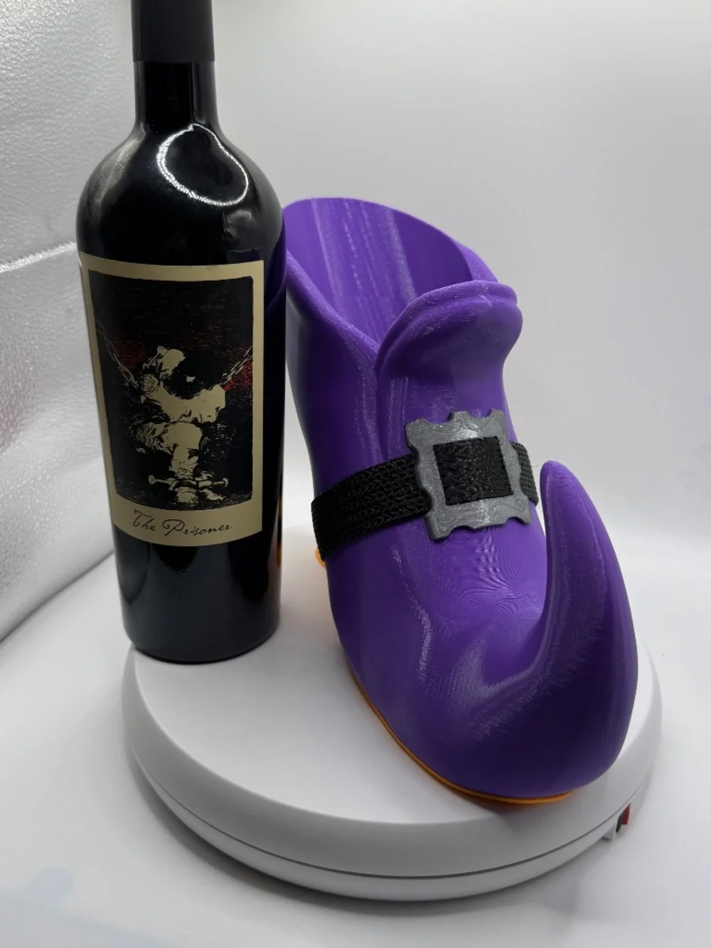Witch Shoe Wine Bottle Holder, Wickedly Fun Halloween Decor, Gothic Hostess Gift